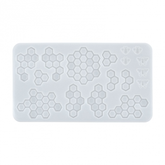 Immagine di Silicone Muffa della Resina per Gioielli Rendendo L'alveare Bianco 25.2cm x 14.1cm, 1 Pz