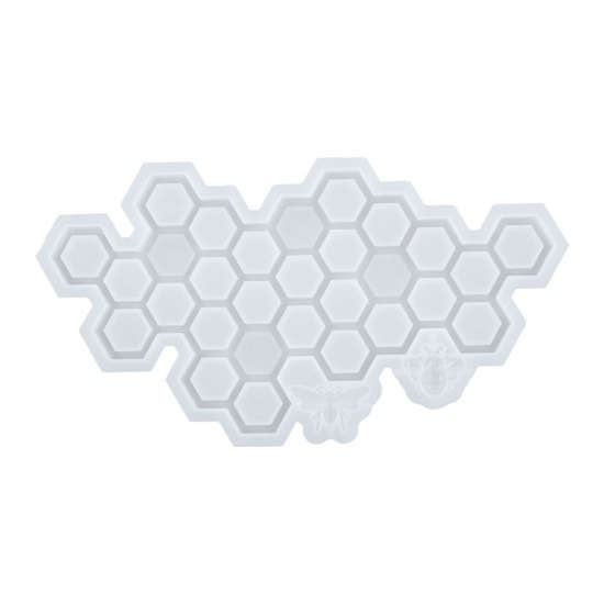 Immagine di Silicone Muffa della Resina per Gioielli Rendendo L'alveare Bianco 27.4cm x 14.7cm, 1 Pz