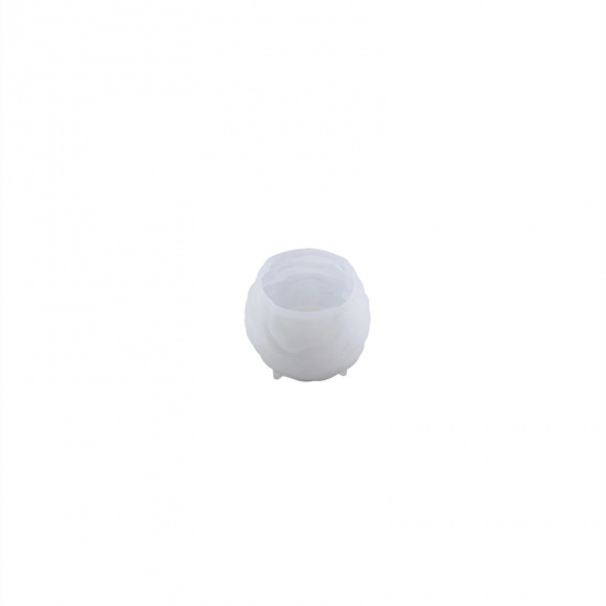 Immagine di Silicone Muffa della Resina per Gioielli Rendendo Candeliere Bianco 6.7cm x 5.3cm, 1 Pz