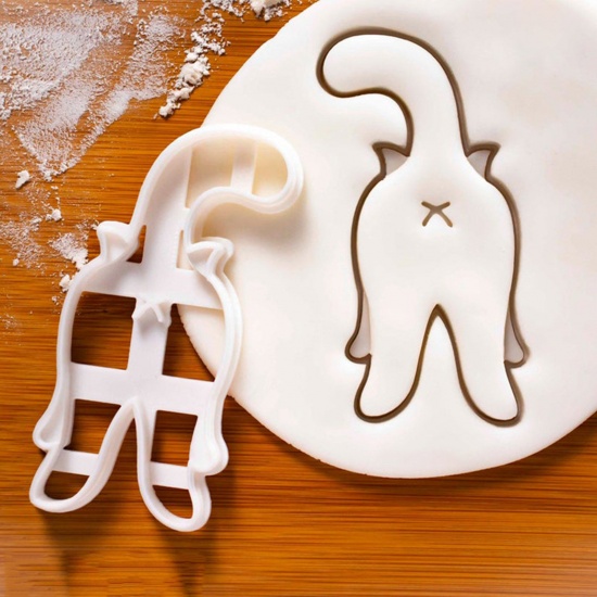 Picture of Plastic Modeling Clay Tools Baked Biscuit Mold Cutter Cat Animal 9.5cm x 5.4cm, 1 Piece
