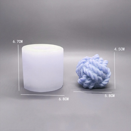 Bild von Silikonform aus Harz für die Schmuckherstellung, magische quadratische Seife, Kerzenherstellung, weiß, 6,8 cm x 6,7 cm, 1 Stück