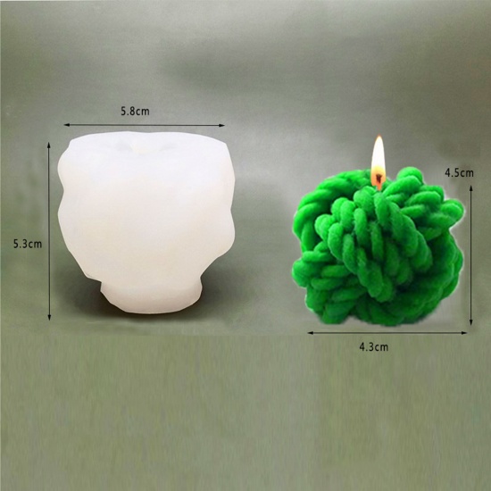 Bild von Silikonform aus Harz für Schmuckherstellung, magisches Quadrat, Seife, Kerze, weiß, 5,8 cm x 5,3 cm, 1 Stück
