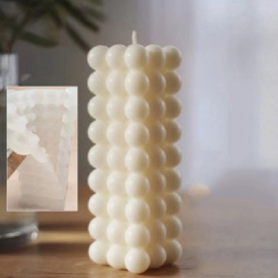 Bild von Silicone Resin Mold For Jewelry Magic Square Soap Candle Making White 18.5cm x 7.2cm, 1 Piece
