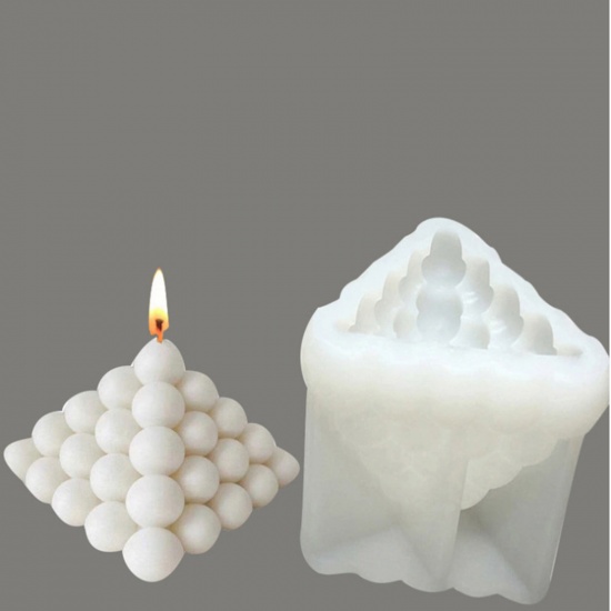 Bild von Silicone Resin Mold For Jewelry Magic Square Soap Candle Making White 13.3cm x 10.2cm, 1 Piece
