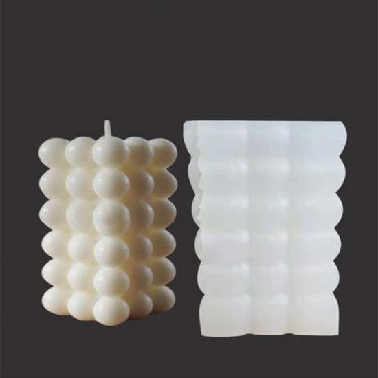 Bild von Silicone Resin Mold For Jewelry Magic Square Soap Candle Making White 12.5cm x 7.4cm, 1 Piece