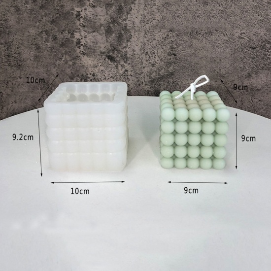 Bild von Silikonform aus Harz für Schmuck, magisches Quadrat, Seife, Kerzenherstellung, weiß, 10 cm x 10 cm, 1 Stück
