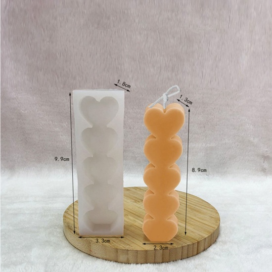 Bild von Silicone Resin Mold For Jewelry Magic Square Soap Candle Making White 9.9cm x 3.3cm, 1 Piece