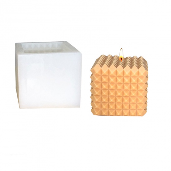 Bild von Silicone Resin Mold For Jewelry Magic Square Soap Candle Making White 9.1cm x 8.1cm, 1 Piece