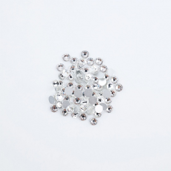 Imagen de Acrílico Diamantes de Imitación Bling Artesanía de Resina Relleno Material Transparente 6.5mm Dia., 1 Juego ( 100 Unidades/Juego)