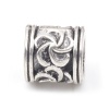 Picture of Zinc Based Alloy European Style Large Hole Charm Beads Antique Silver Color Cylinder Windmill 10mm x 10mm, Hole: Approx 6.6mm, 30 PCs