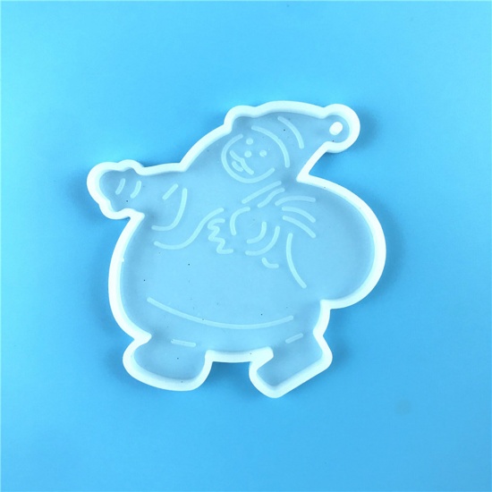 Bild von Silikon Gießform Weihnachten Weihnachtsmann Weiß 9.5cm x 8.5cm, 1 Stück