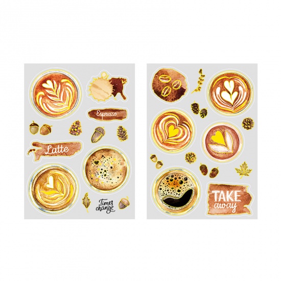 Immagine di PET DIY Decorazione Di Scrapbook Adesivi Multicolore Ghianda 18.7cm x 10.9cm, 1 Serie ( 2 Pz/Serie)