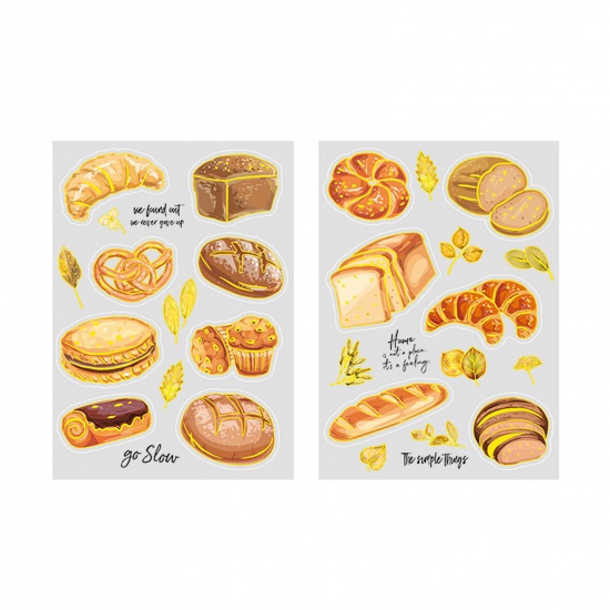Immagine di PET DIY Decorazione Di Scrapbook Adesivi Multicolore Pane 18.7cm x 10.9cm, 1 Serie ( 2 Pz/Serie)