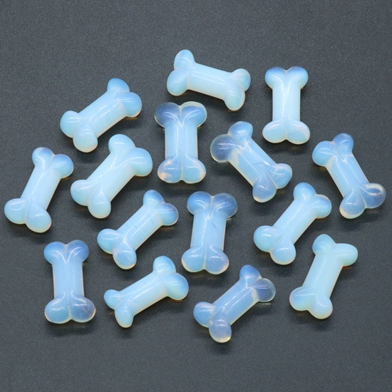 Immagine di Opale ( Naturale ) Memoriale dell'animale Decorazione in Miniatura Micro Paesaggio (Senza Foro) Color Latteo Osso 35mm x 20mm, 1 Pz