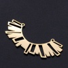 Picture of 201 Stainless Steel Connectors Gold Plated Arc Hollow 55mm x 23mm, 1 Piece