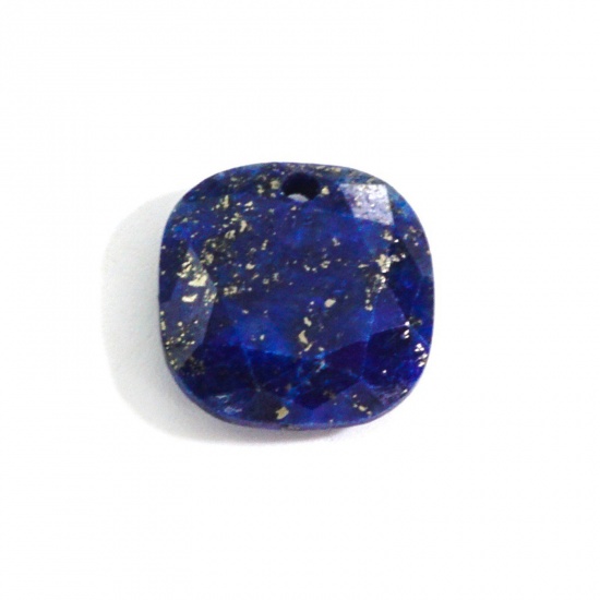 Bild von Lapislazuli ( Natur/Gefärbt ) Charms Quadrat Kornblume blau Facettiert 11mm x 11mm, 1 Stück