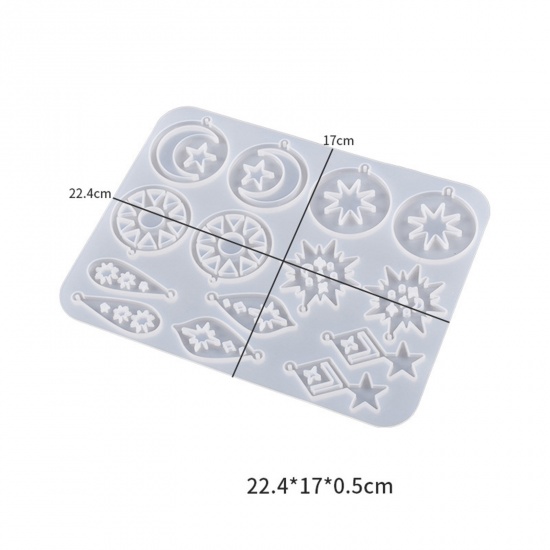 Immagine di Silicone Stampo in Resina per la Decorazione Domestica Fai-Da-Te Rettangolo Farfalla Bianco 22.4cm x 17cm, 1 Pz