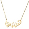 Picture of 304 Stainless Steel Necklace Gold Plated Musical Note Hollow 45cm(17 6/8") long, 1 Piece