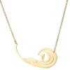 Picture of 304 Stainless Steel Necklace Gold Plated Wave Hollow 45cm(17 6/8") long, 1 Piece