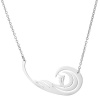 Picture of 304 Stainless Steel Necklace Silver Tone Wave Hollow 45cm(17 6/8") long, 1 Piece