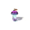 Picture of Lampwork Glass Charms Purple & Green Mushroom 3D 25mm x 15mm, 2 PCs
