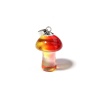 Picture of Lampwork Glass Charms Red Mushroom 3D 25mm x 15mm, 2 PCs