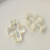 Picture of Acrylic Religious Pendants Cross Transparent Clear 3.7cm x 2.7cm, 5 PCs