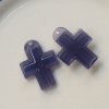 Picture of Acrylic Religious Pendants Cross Purple 3.7cm x 2.7cm, 5 PCs