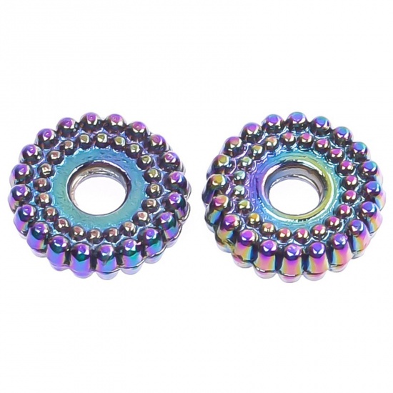 Picture of Zinc Based Alloy Spacer Beads AB Color Round About 8mm x 8mm, 10 PCs