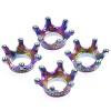 Immagine di Lega di Zinco Charms Corona Colore Arcobaleno Placcato 3D 19mm x 8mm , 5 Pz