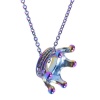 Immagine di Lega di Zinco Charms Corona Colore Arcobaleno Placcato 3D 19mm x 8mm , 5 Pz