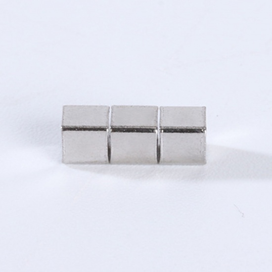 Immagine di 304 Acciaio Inossidabile Perline Cubo Tono Argento 3mm x 3mm, 20 PCs
