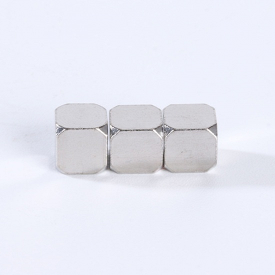 Immagine di 304 Acciaio Inossidabile Perline Cubo Tono Argento 2.5mm x 2.5mm, 20 PCs