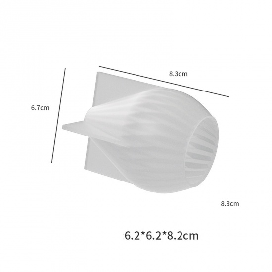 Bild von Silikon Harzform zum Selbermachen von Kerzenseife Kegel Weiß 8.3cm x 6.7cm, 1 Stück