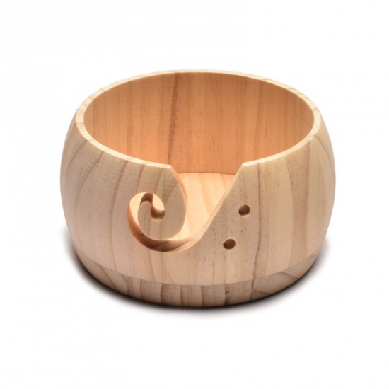 Immagine di Legno Scatola Portafilo da Cucito Naturale 15cm x 8cm, 1 Pz