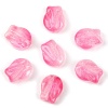 Picture of Lampwork Glass Beads Tulip Flower Pink Gradient Color About 10.5mm x 8.4mm, Hole: Approx 0.8mm, 20 PCs