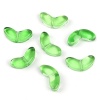 Picture of Lampwork Glass Beads Leaf Light Green Gradient Color About 13.8mm x 6.5mm, Hole: Approx 0.8mm, 20 PCs