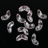 Picture of Lampwork Glass Beads Leaf Light Pink Gradient Color About 13.8mm x 6.5mm, Hole: Approx 0.8mm, 20 PCs