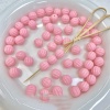 Picture of Acrylic Beads For DIY Charm Jewelry Making Single Hole Pink Opaque Pumpkin About 10mm Dia., Hole: Approx 1.2mm, 20 PCs