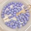 Picture of Acrylic Beads For DIY Charm Jewelry Making Single Hole Purple Opaque Pumpkin About 10mm Dia., Hole: Approx 1.2mm, 20 PCs