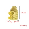Picture of Brass Finger Thimble Protector Sewing Tools Gold Plated 2.3cm x 1.5cm, 2 PCs
