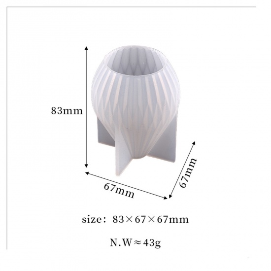 Bild von Silikon Harzform zum Selbermachen von Kerzenseife Transparent 8.3cm x 6.7cm, 1 Stück