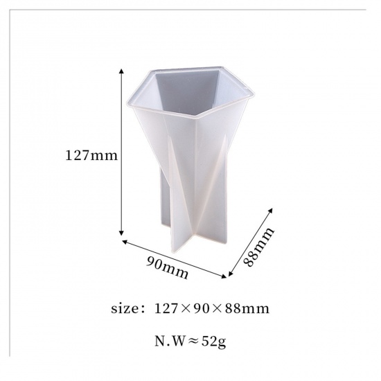 Bild von Silikon Harzform zum Selbermachen von Kerzenseife Transparent 12.7cm x 9cm, 1 Stück