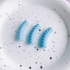 Picture of Acrylic Beads For DIY Charm Jewelry Making Skyblue Opaque Arc Stripe About 3.2cm x 0.9cm, 10 PCs