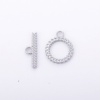 Picture of Eco-friendly 304 Stainless Steel Toggle Clasps Round Silver Tone 1 Set