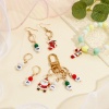 Bild von Zinc Based Alloy Knitting Stitch Markers Christmas Number Gold Plated Enamel 4.1cm x 1.5cm - 3.5x1cm, 1 Set