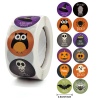 Immagine di Carta Artistica Halloween DIY Decorazione Di Scrapbook Adesivi Tondo Gufo 2.5cm Dia, 1 Rotolo ( 500 Pz/Serie)