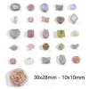 Bild von Acrylic Retro Beads For DIY Charm Jewelry Making At Random Mixed Color Mixed Carved Pattern About 30x28mm - 10x10mm, Hole: Approx :3.6mm-1.5mm, 100 PCs