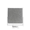 Bild von Papier Schmuck Schmuckkasten Quadrat Dunkelgrau 50mm x 50mm , 1 Stück
