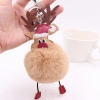 Bild von Terylen Schlüsselkette & Schlüsselring Weiß Weihnachten Rentier Pompom Ball 8cm, 1 Stück